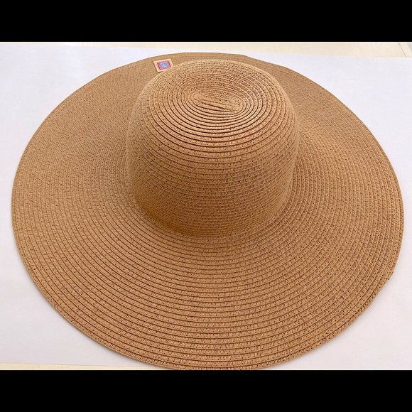 *RARE* Limited Edition LuLaRoe Summer Floppy Brimmed Straw Beach & Pool Sun Hat - Picture 2 of 4